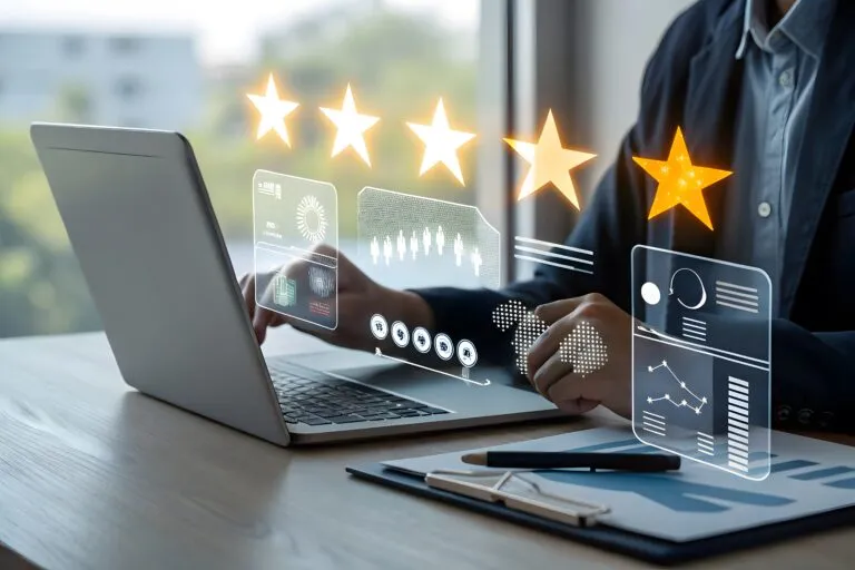 Ilustrasi reputasi brand di era digital yang terbentuk dari jejak online permanen